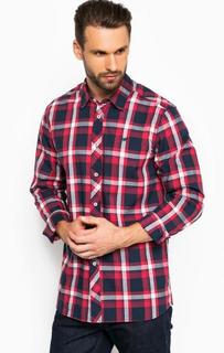 Рубашка из хлопка в клетку приталенного кроя Mustang