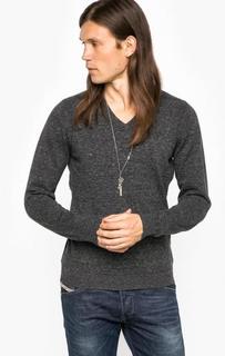 Хлопковый джемпер с треугольным вырезом Diesel