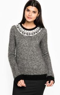 Свитер из акрила, полиамида, мохера и шерсти с имитацией камней Patrizia Pepe