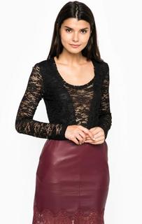 Полупрозрачная кружевная блуза-боди Patrizia Pepe