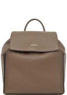 Коричневый кожаный рюкзак Dkny