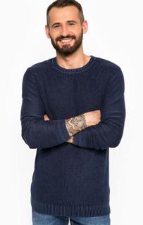 Синий хлопковый джемпер Hilfiger Denim