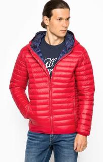 Красный пуховик с капюшоном Pepe Jeans