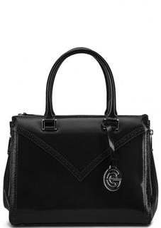 Кожаная сумка с короткими ручками и дополнительным плечевым ремнем Gianni Conti