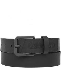 Черный кожаный ремень Calvin Klein Jeans