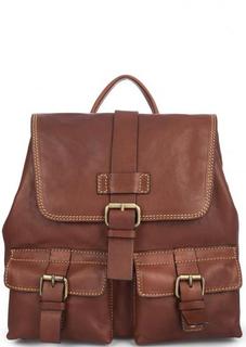 Кожаный рюкзак с откидным клапаном Gianni Conti