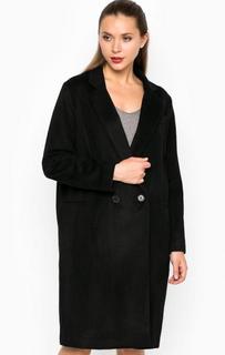 Черное шерстяное пальто Miss Sixty
