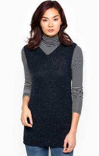 Хлопковый жилет синего цвета Tom Tailor Denim