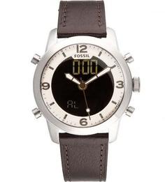 Кварцевые часы с будильником Fossil