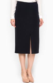 Юбка из полиэстера и вискозы с разрезом Selected