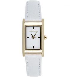 Часы прямоугольной формы с кожаным браслетом Karen Millen