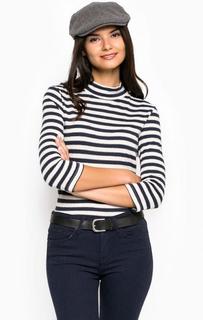 Футболка в полоску с высоким воротом Ichi