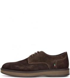 Коричневые замшевые ботинки на шнуровке Armani Jeans