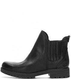 Черные полусапоги из натуральной кожи Timberland