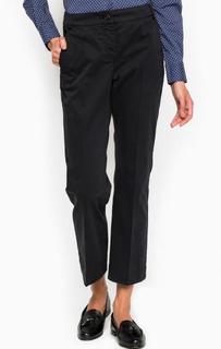 Черные укороченные хлопковые брюки Pennyblack