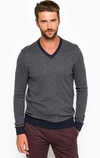 Хлопковый джемпер с треугольным вырезом Lerros