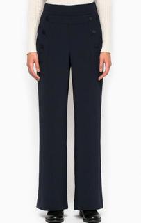 Синие широкие брюки из триацетата и полиэстера Pennyblack