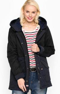 Синяя парка из хлопка и полиэстера с утепленной съемной подкладкой Maison Scotch