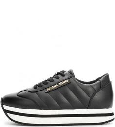 Кроссовки из искусственной кожи на платформе Armani Jeans