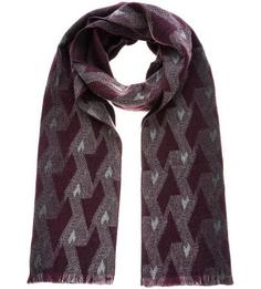 Теплый шарф из шерсти и шелка Eleganzza