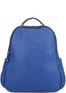 Синий кожаный рюкзак Bruno Rossi