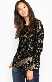 Черный джемпер из акрила с контрастным рисунком Desigual