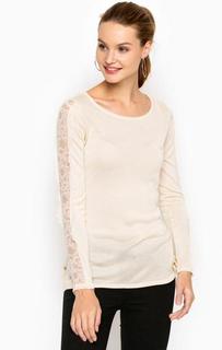 Бежевый джемпер с кружевными вставками U.S. Polo Assn.