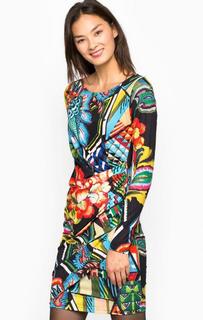 Короткое разноцветное платье Desigual