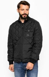 Черная стеганная куртка на молнии Lee