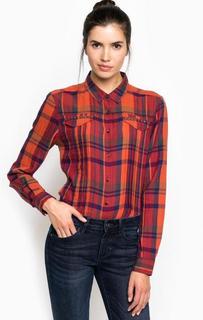 Хлопковая рубашка прямого кроя Wrangler