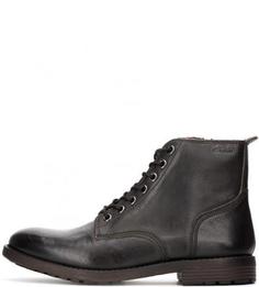 Кожаные ботинки на молнии и шнуровке Clarks