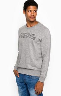Серый хлопковый свитшот Mustang