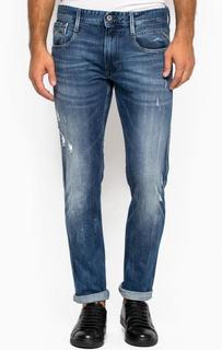 Рваные зауженные джинсы Replay