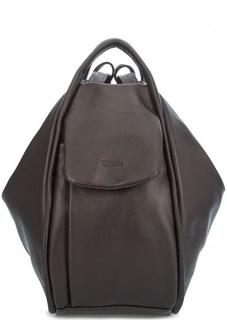 Темно-коричневая сумка-рюкзак из натуральной кожи Bruno Rossi