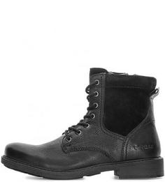 Кожаные ботинки с застежкой на молнию и шнуровкой Gas