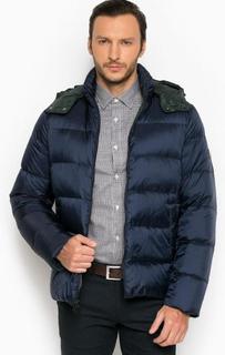 Синий пуховик со съемным капюшоном Michael Michael Kors