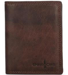 Коричневое портмоне из натуральной кожи Gianni Conti
