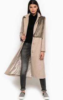 Пальто с вставками из искусственного меха Glamorous