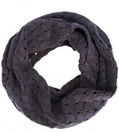 Однотонный шарф-хомут из вискозы и шерсти Eleganzza