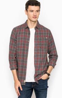 Хлопковая рубашка с длинными рукавами Jack & Jones