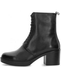 Черные кожаные ботинки на каблуке Vagabond