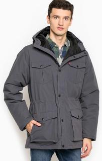 Серый пуховик с капюшоном Levis®