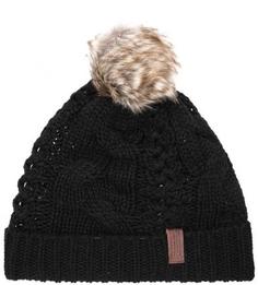 Шапка черного цвета с помпоном Superdry