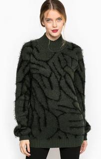 Удлиненный зеленый свитер Ichi