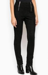 Зауженные черные брюки из полиэстера Glamorous