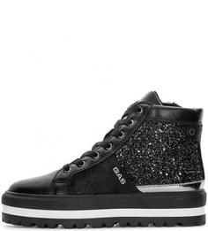 Декорированные глиттером кеды из искусственной кожи Gas