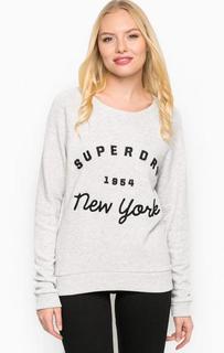 Хлопковый свитшот с отделкой вышивкой Superdry