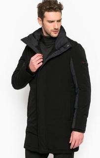 Удлиненная однотонная куртка на молнии и кнопках Strellson