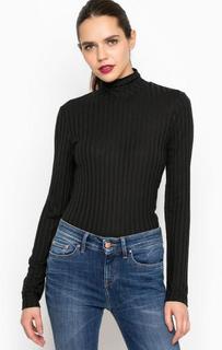 Черная водолазка из вискозы и полиэстера Tommy Hilfiger