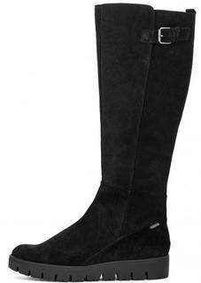 Замшевые черные сапоги на танкетке Högl